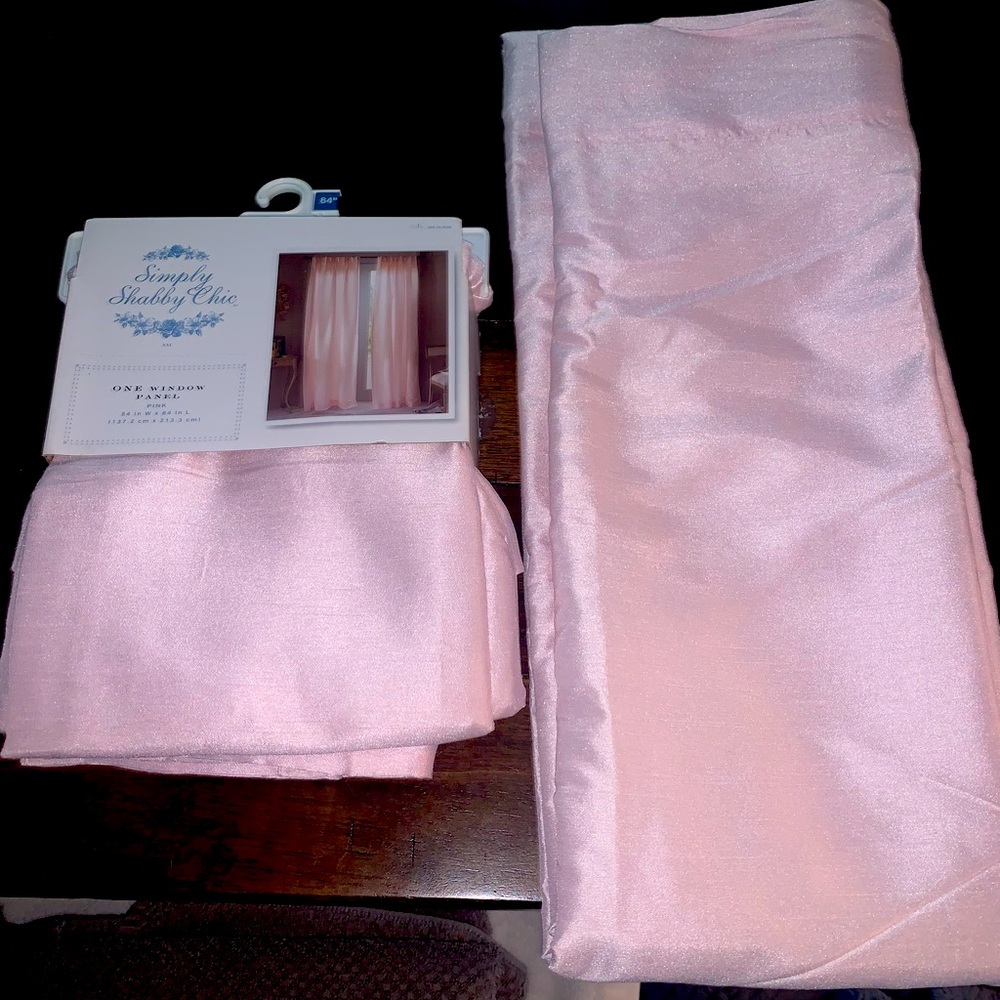 Pink curtains